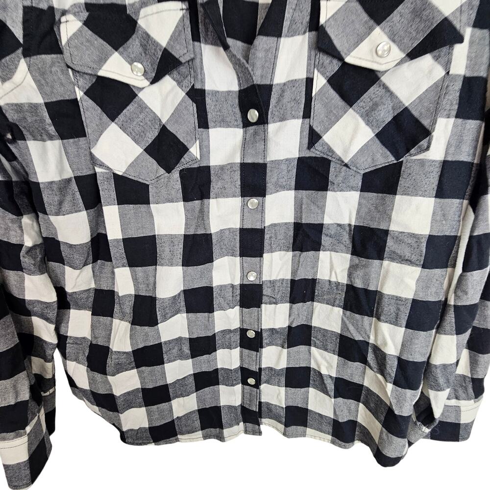 UNTUCKit Womens Holden Buffalo Check Flannel Western Shirt Sz 14 Cowgirl Country - Picture 3 of 9